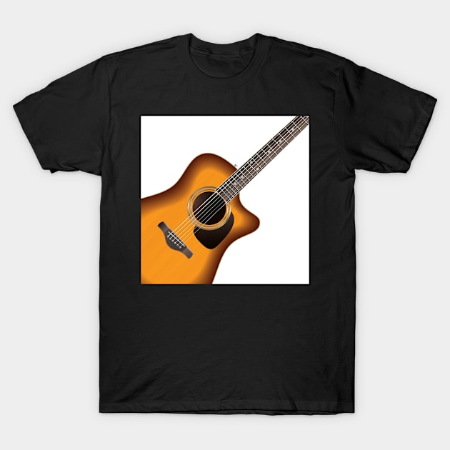 Acoustic Guitar Design, Artwork, Vector, Graphic T-Shirt by xcsdesign